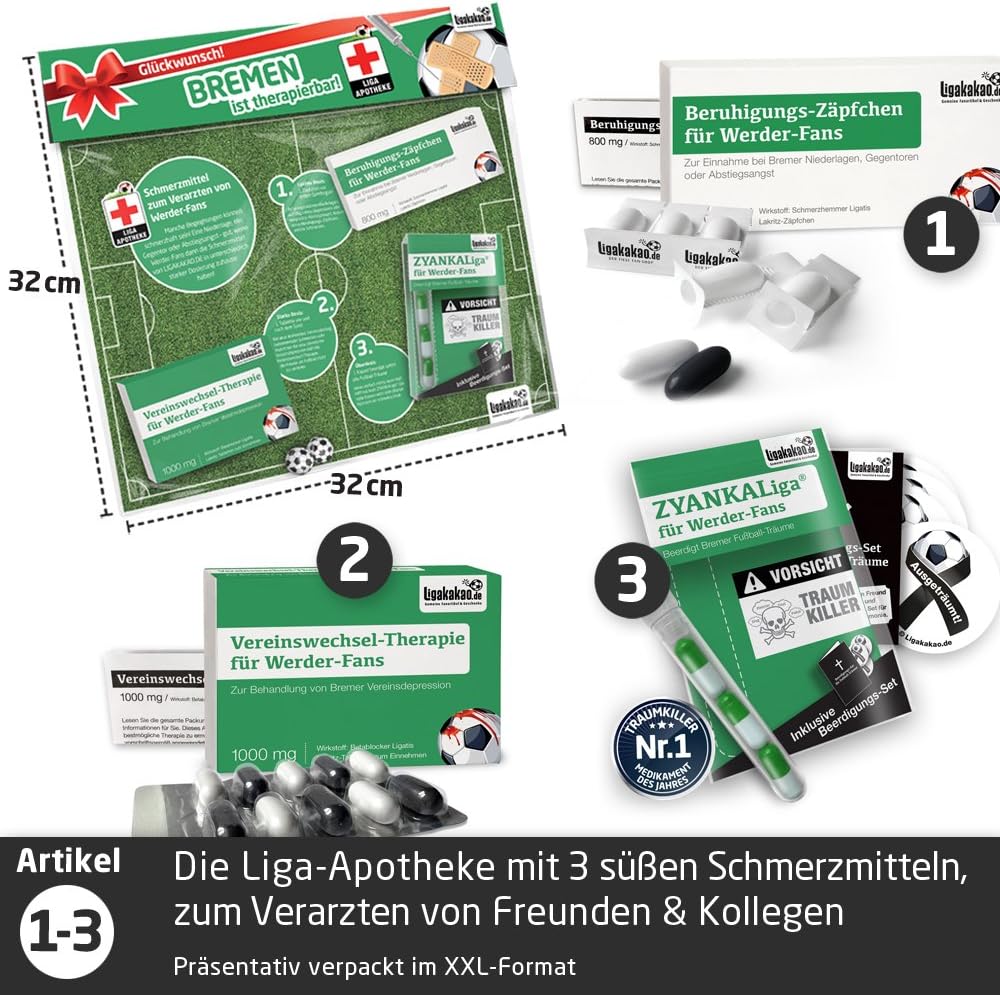 Geschenk-Idee: Das grosse Saison-Notfall-Set für Werder-Fans | 5X Überraschungen mit Spassgarantie f