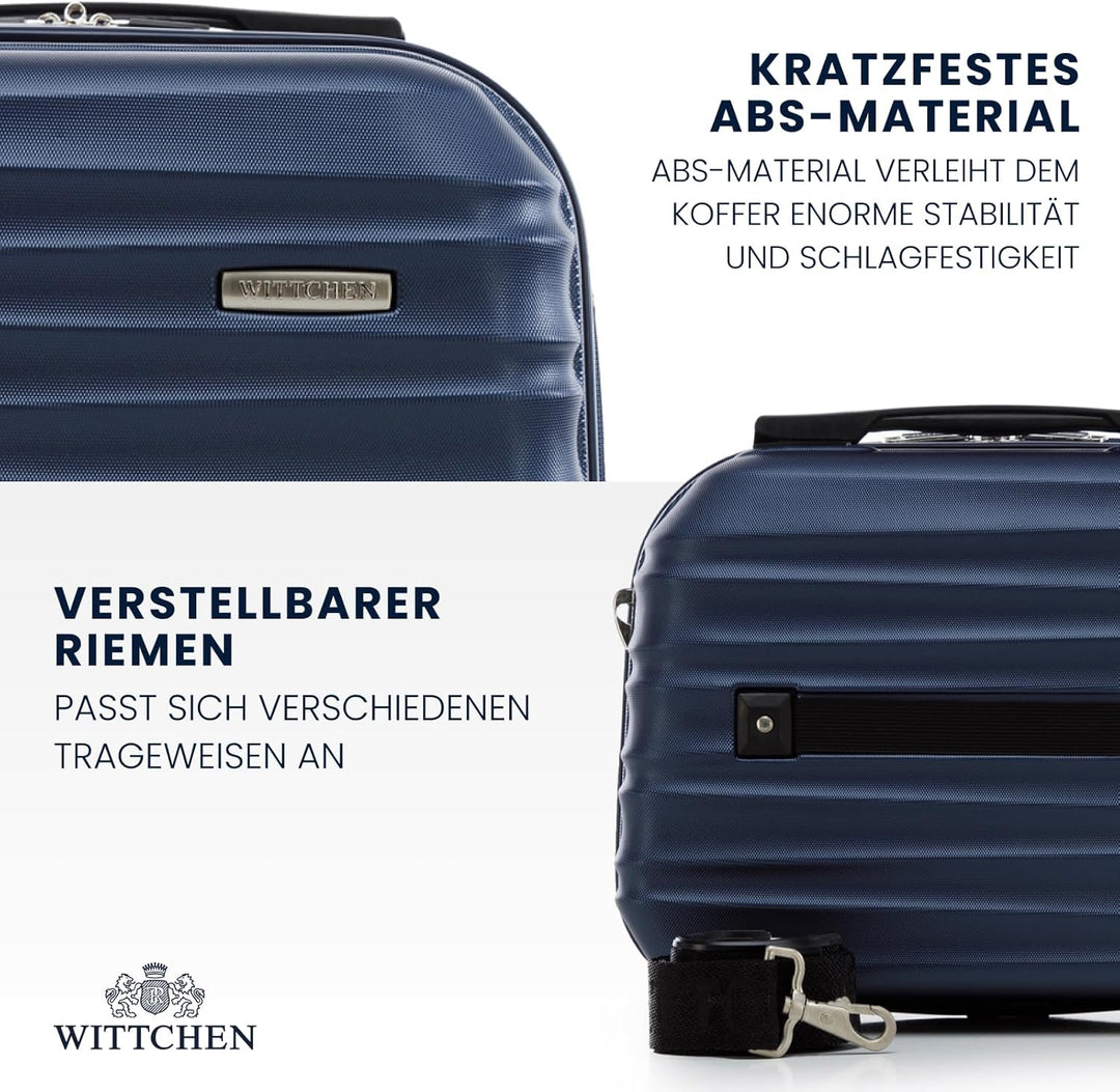 WITTCHEN Kosmetikkoffer Reisekoffer Handgepäck Kabinengepäck Rollkoffer Hartschale aus ABS Zahlensch