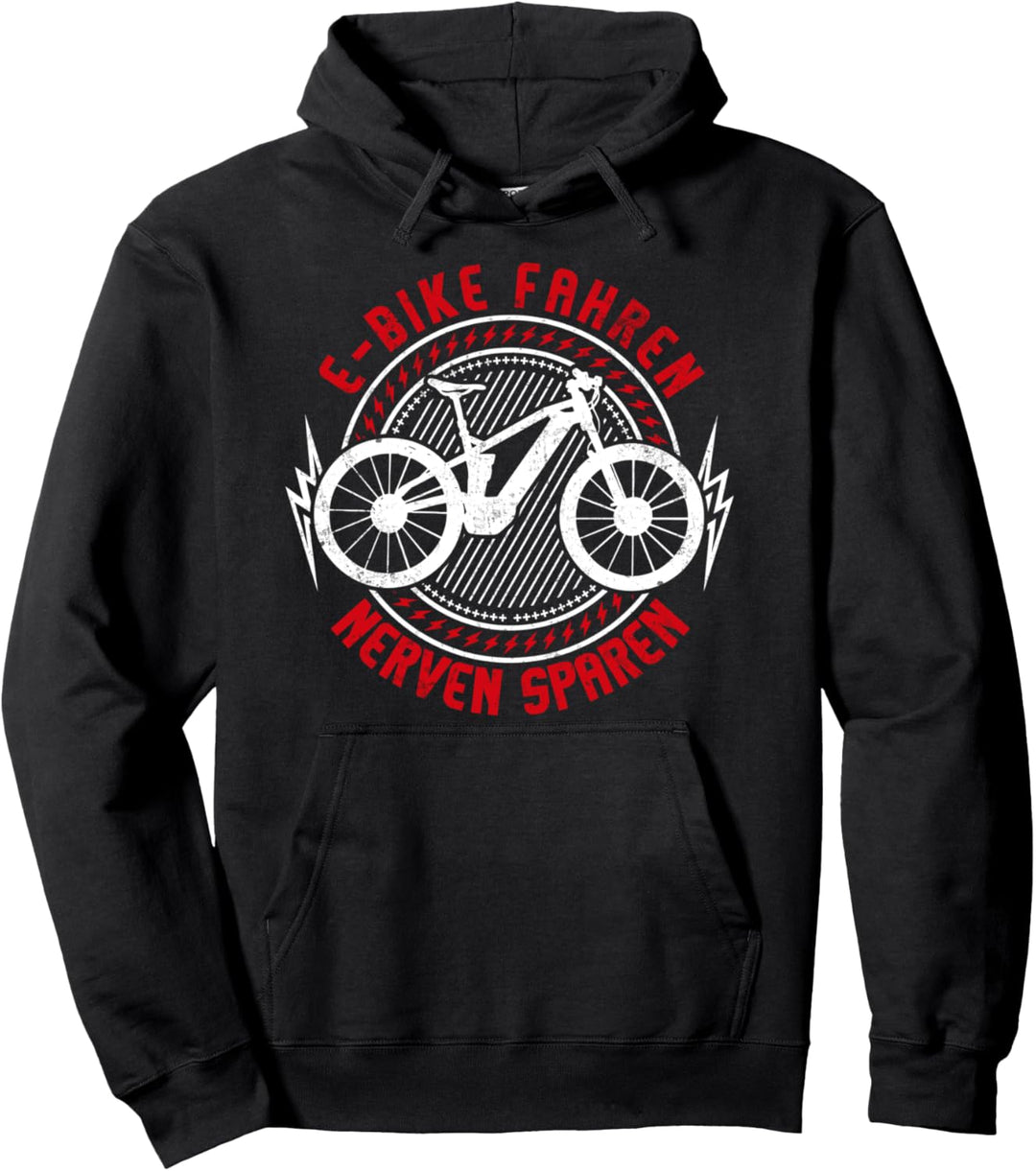 "Nerven Sparen" | Elektrofahrrad Spruch Vintage E-Bike Pullover Hoodie