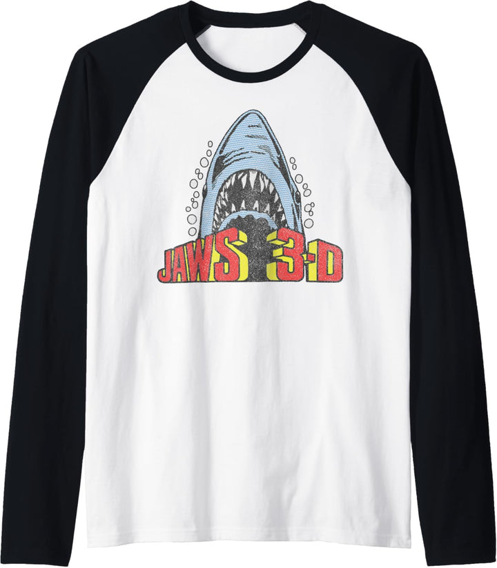 Jaws Retro 3D Poster Raglan