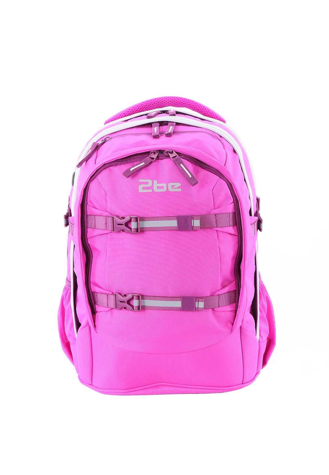 2be Schulrucksack 66320 Ergo School Backpack Fuchsia, Pink Kariert, Einheitsgrösse