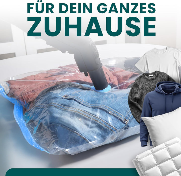 myHodo Vakuumbeutel 14er Set, 2 XXL (80x100cm), 3 XL (60x100cm), 4 XL (60x80cm), 5 L (50x60cm) – Pla