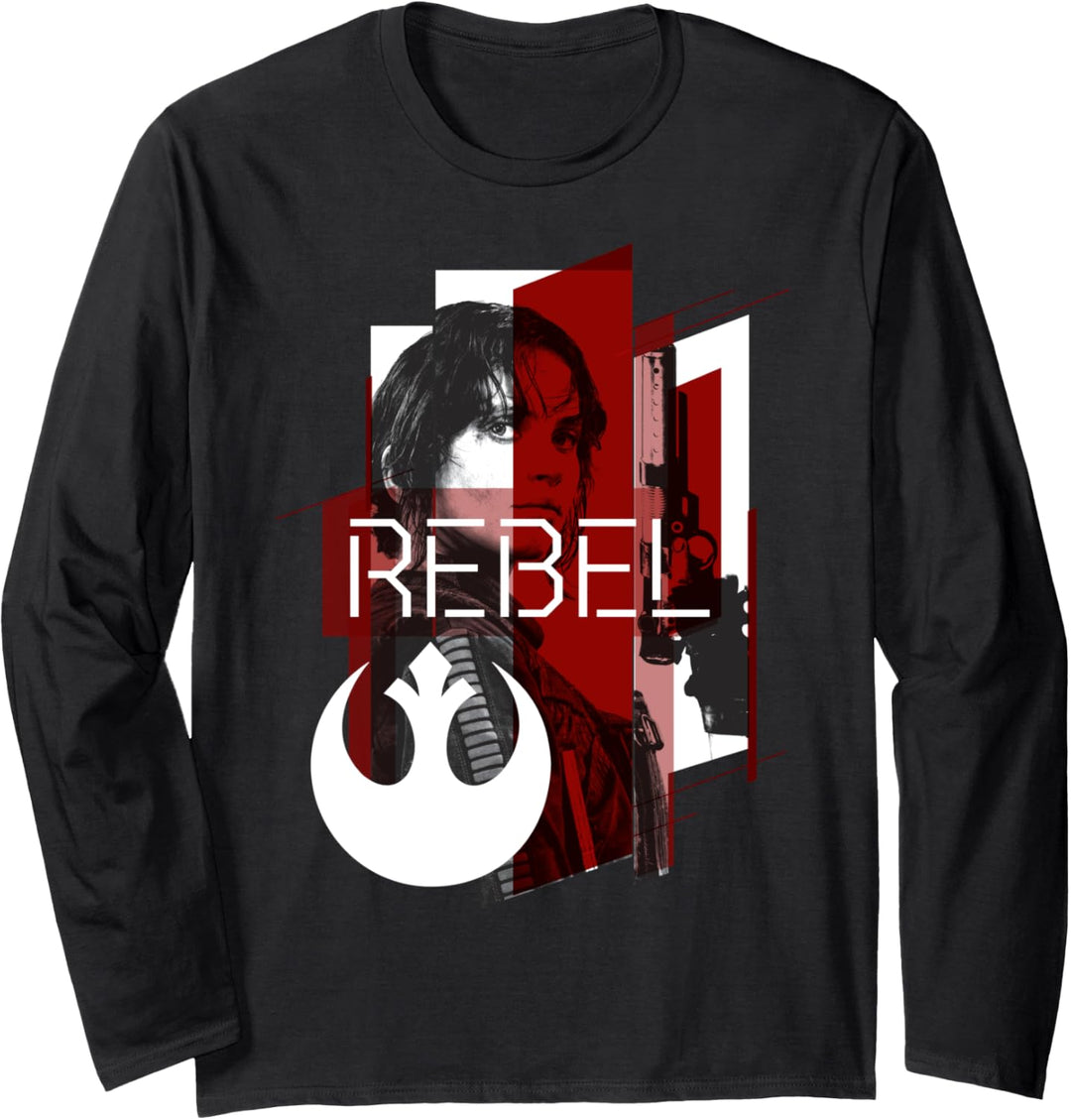 Star Wars Rogue One Jyn Geometric Rebel Emblem Langarmshirt