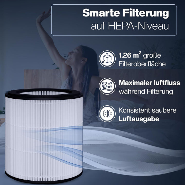 2 Filter für Philips Luftreiniger, ersetzt FY0194/30, kompatibel mit AC0820 & AC0819