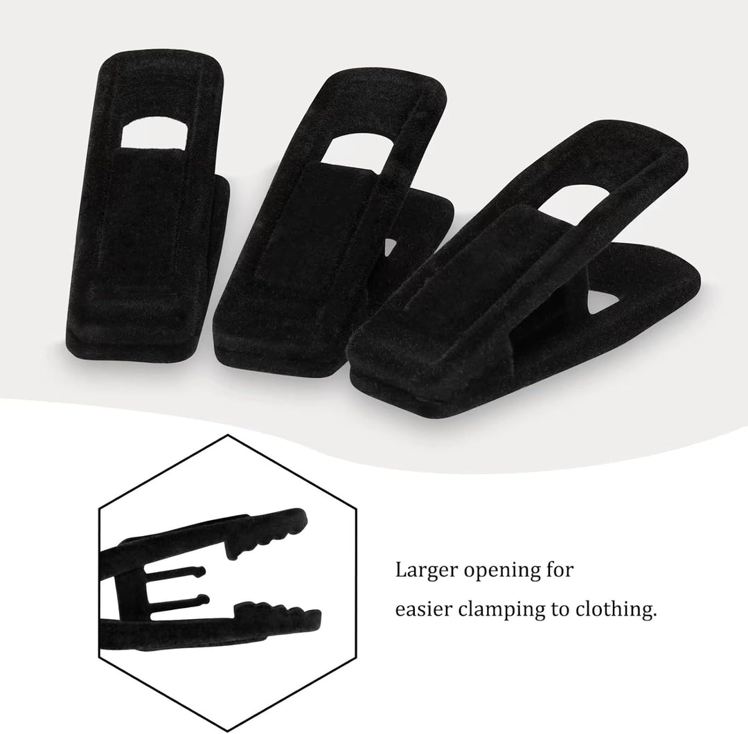Tinfol Velvet Kleiderbügel Clips 24 Stück, Hosen Kleiderbügel Samt Clips, starker Finger beflockt Cl