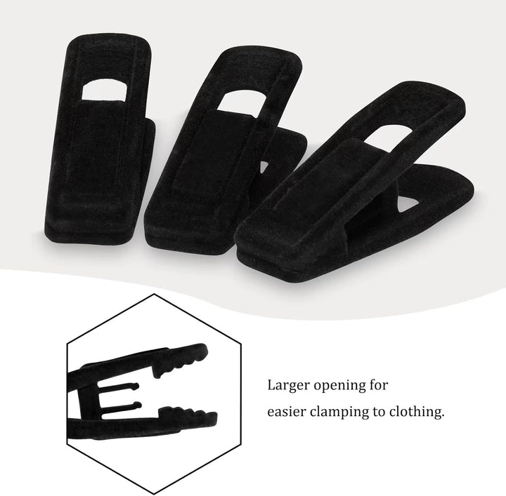 Tinfol Velvet Kleiderbügel Clips 24 Stück, Hosen Kleiderbügel Samt Clips, starker Finger beflockt Cl