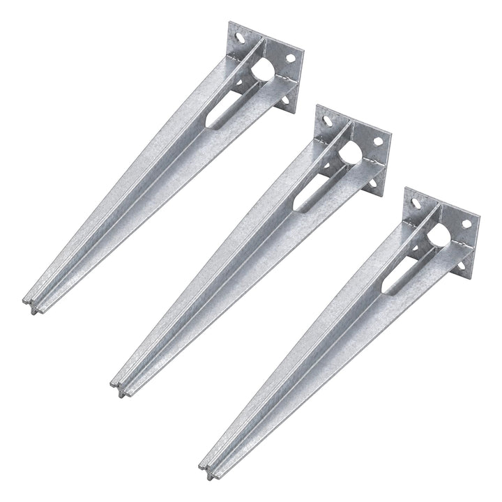 TRUTZHOLM 3X Einschlaghülse Ø 40 mm – 50 cm – verzinkte Bodenhülse für Zaunpfosten & Sichtschutz – P