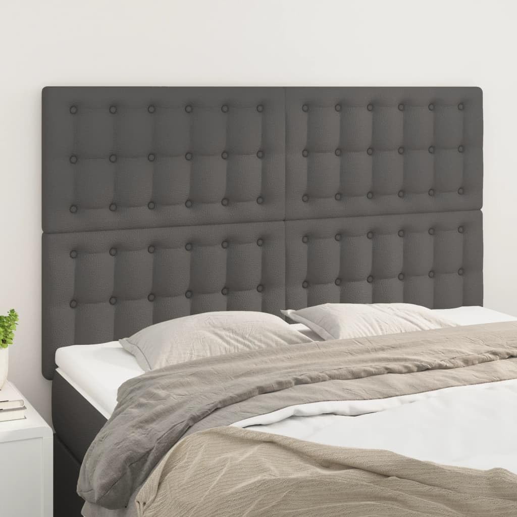vidaXL 4X Kopfteil Polsterkopfteil Bettkopfteil Bettgestell für Bett Betthaupt Bettrahmen Schlafzimm