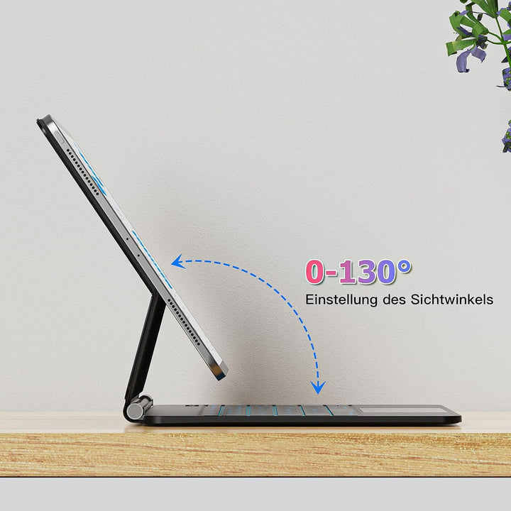Bettdow für iPad Air 13 Zoll M3 2025/M2 2024/iPad Pro 12.9" Tastatur Hülle, Schwebendes Magnetisches