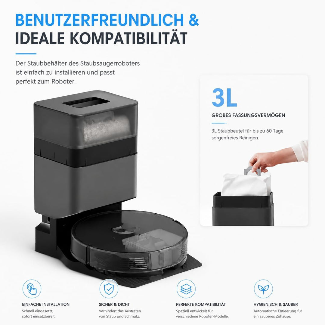 14 Stück Staubbeutel für Roborock S8+ S8 Pro Ultra S7 MaxV Ultra S7 Pro Ultra Q7+ Q7 Max+ T8 Q5+ G10