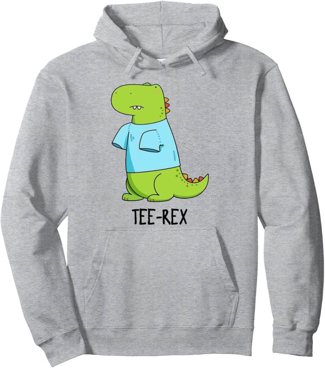 Tee-Rex Dinosaur Dino Cool Cute Humorous Funny Pullover Hoodie