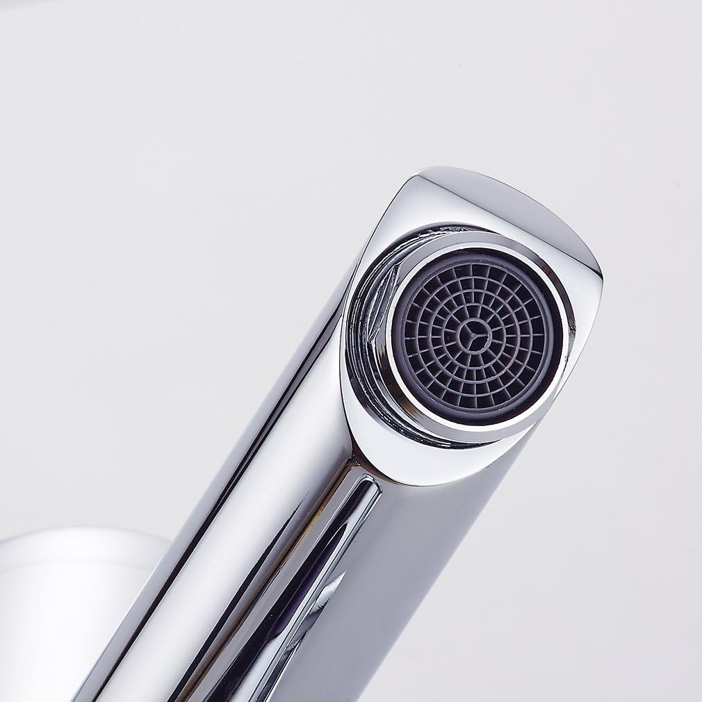 Auralum Infrarot Wasserhahn Bad mit Sensor Automatisch Badarmatur Berührungsloser Waschtischarmatur