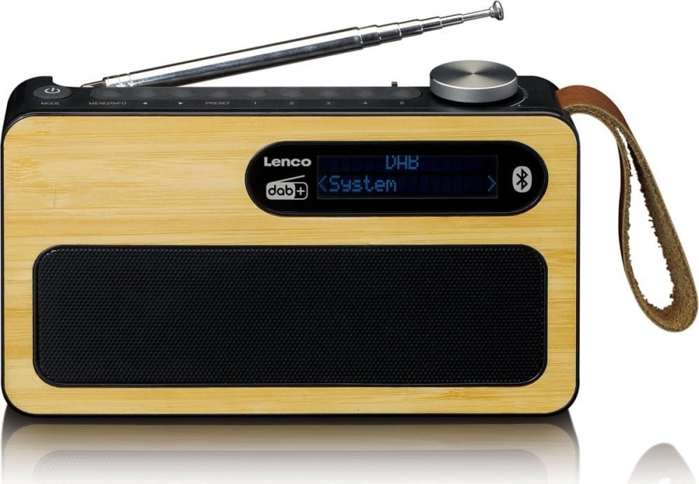 Lenco PDR-040 - Tragbares DAB+ Radio - FM Radio - mit Bluetooth - integrierter Akku mit 2000mAh - 3