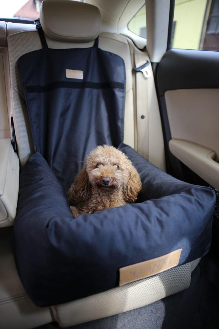 Petsen Personalisierte Hunde Autositz | Hundesitz Auto Rückbank mit Leine| Hundeautositz mit Hundena