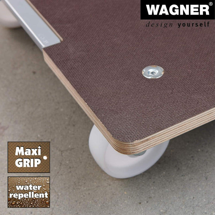 Wagner Transporthilfe MM 1379 I 80 x 60 x 13,5 cm - Tragkraft 400 kg I ideal für schwer beladene Sta