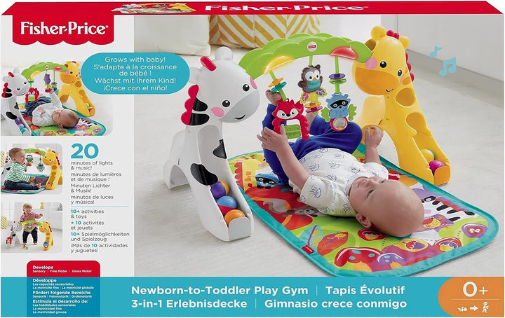 Fisher Price CCB70 - Erlebnisdecke mit Musik, Geräuschen und Lichtern, Spielmatte mit Beschäftigungs