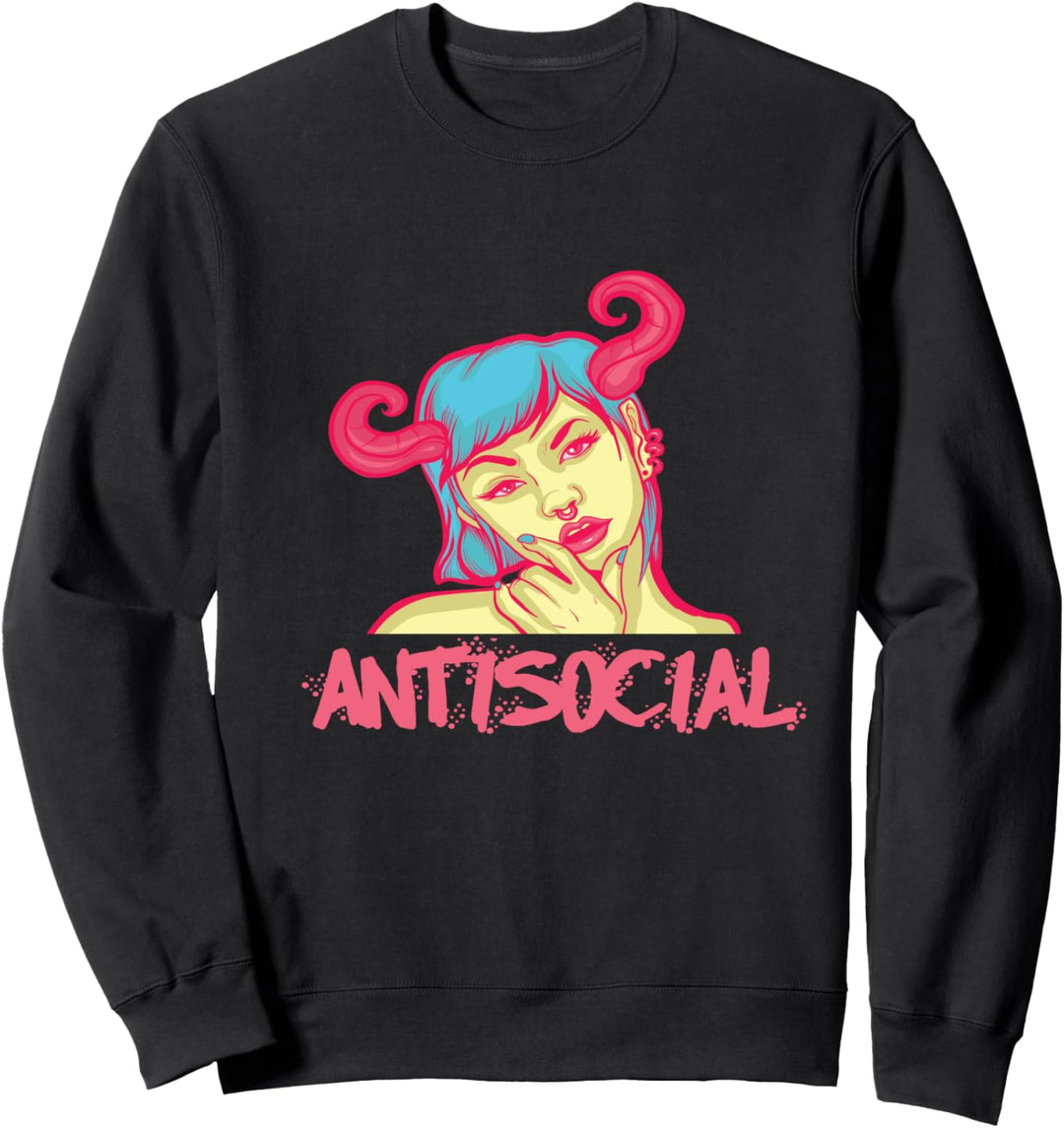 Antisoziale Pastell Goth Japanische Anime Kawaii Menhera Sweatshirt