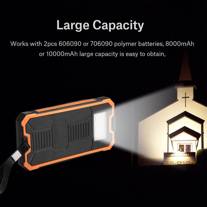 20000MAH Solar Power Bank Tragbares Ladegerät, Dual USB Solar Panel Ladegerät mit Schnellem Gebühren