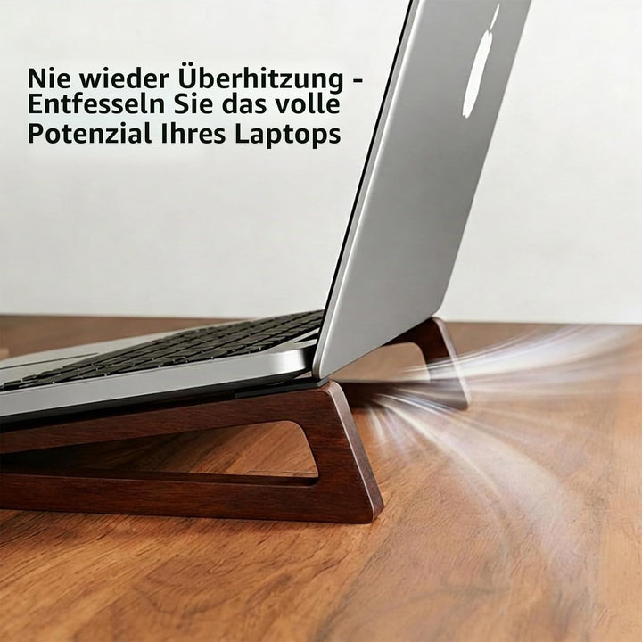 Laptopständer aus Bambusholz, tragbarer Laptopständer aus Holz für Schreibtisch und Tablet mit Trage