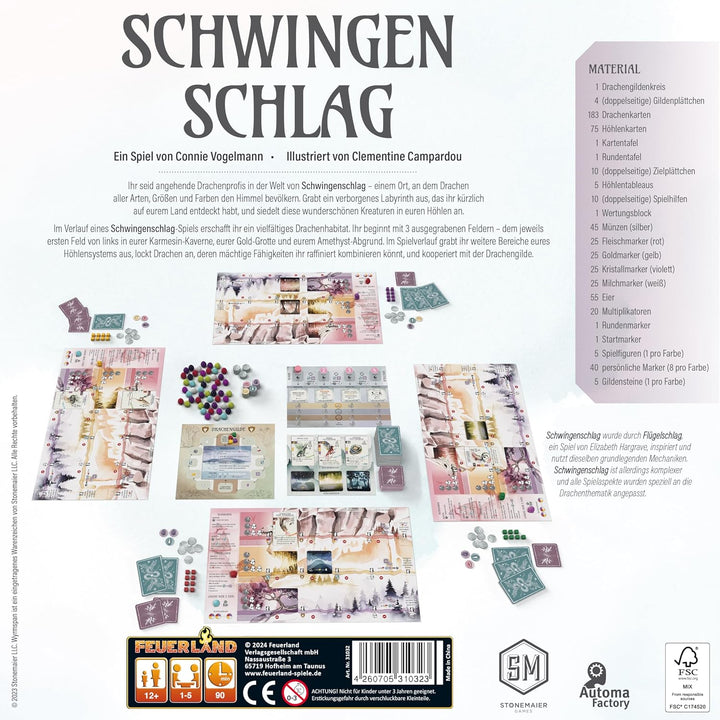 Feuerland Spiele 31032 Schwingenschlag - Aus der Spielewelt von Flügelschlag, grün