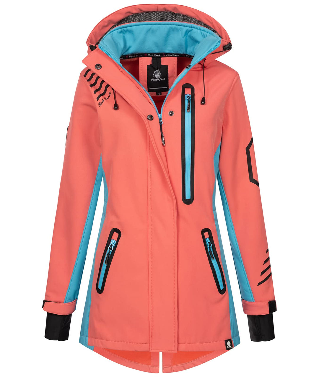 Rock Creek Damen Softshell Jacke Mantel D-491 XS Coral, XS Coral
