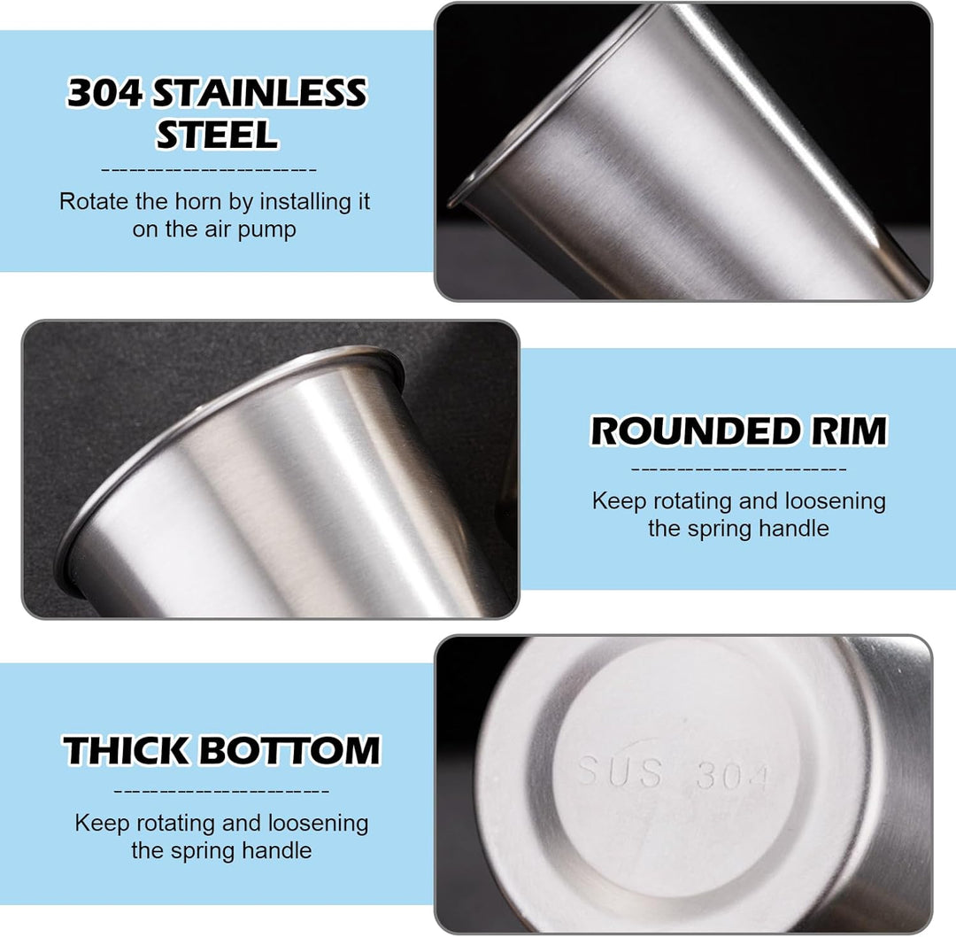 15 Stück Edelstahlbecher 260 ml, Edelstahl Becher Set, Camping Becher, Stapelbar Trinkbecher Schnaps