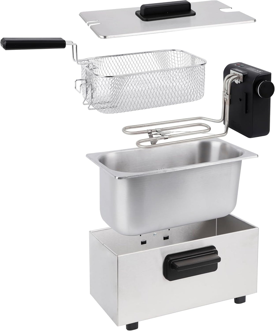 EMERIO 3.0L Öl-Fritteuse mit Kaltzonen Technologie | kein bitterer Geschmack mehr | Kaltzonenfritteu