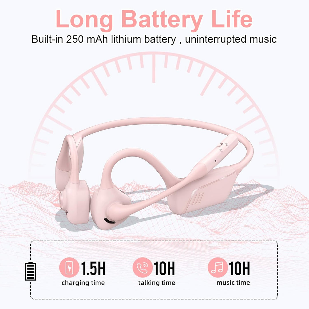 ZIOCOM Open Ear Kopfhörer, Bluetooth 5.1 Headset mit Mikrofon, ENC Noise Cancelling und Stummschaltt