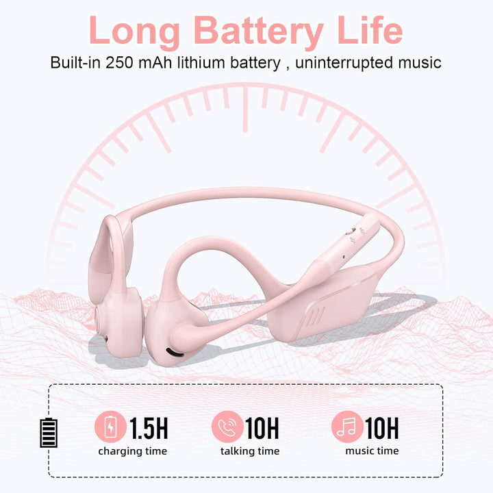 ZIOCOM Open Ear Kopfhörer, Bluetooth 5.1 Headset mit Mikrofon, ENC Noise Cancelling und Stummschaltt