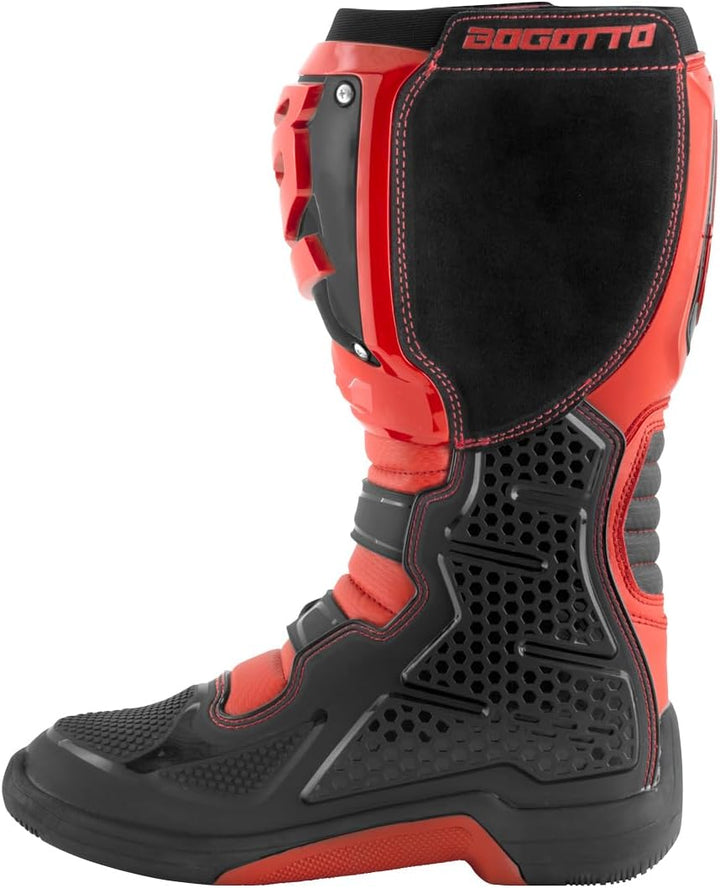 Bogotto MX-6 Motocross Stiefel, rot/schwarz, 43 43 EU Rot Schwarz, 43 EU Rot Schwarz
