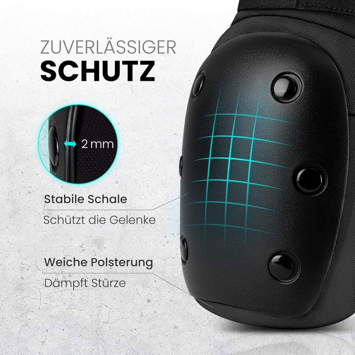 99FLIPS Inliner Schoner Erwachsene mit GS [6er Set] DIVE - M in Schwarz - Schoner Inliner Damen schü