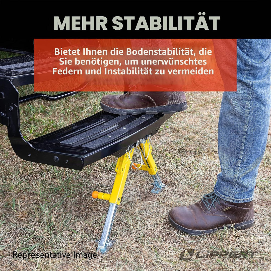 Lippert Solid Stance RV-Trittstabilisator-Set für 5. Räder, Reiseanhänger und Wohnmobile, Stabilisat