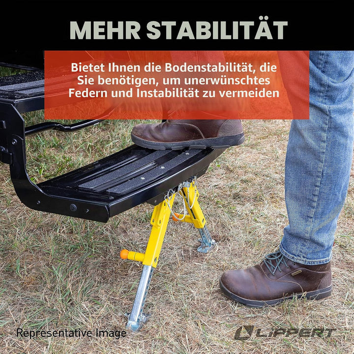 Lippert Solid Stance RV-Trittstabilisator-Set für 5. Räder, Reiseanhänger und Wohnmobile, Stabilisat