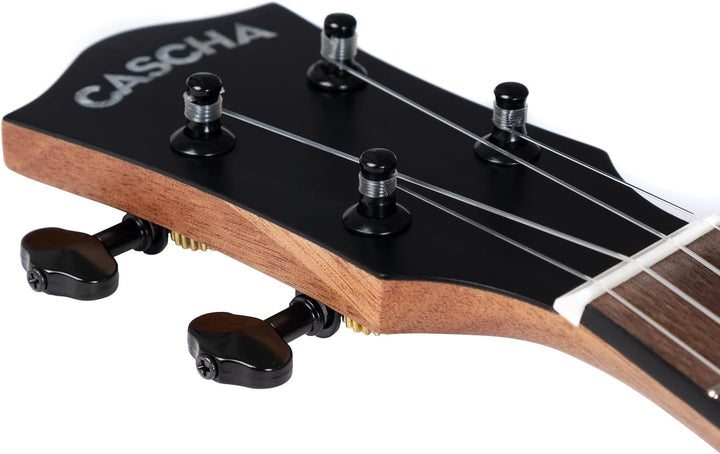 CASCHA Ukulele Zebra Wood – Hochwertiges Zebraholz I Warmer Klang I Okoume Hals I Walnuss Griffbrett