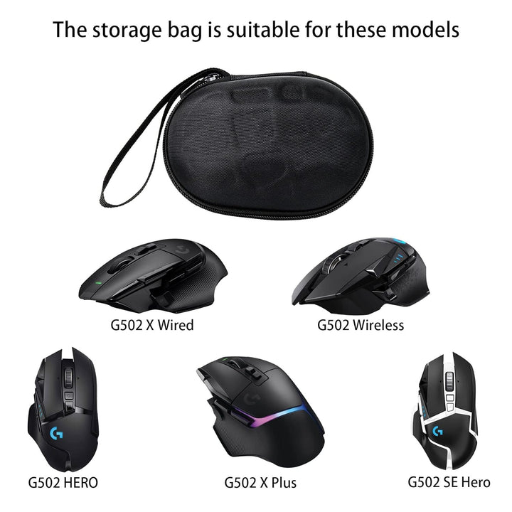 co2CREA case Harte reiseschutzhülle Etui Tasche für Logitech G G309 / G502 Hero/G G502 X Plus Kabell