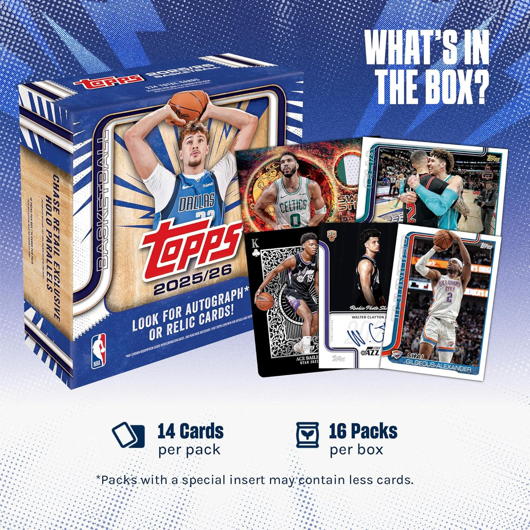 2025-26 Topps Basketball – Fabrikversiegelt – Mega-Box