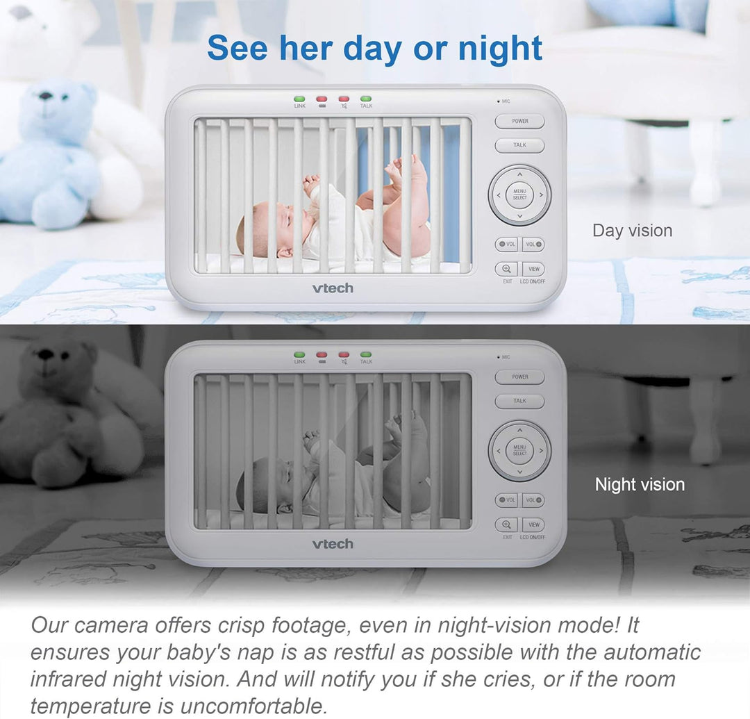 VTech - BM5463 - Indoor - Lightshow Video Babyphone - Baby Monitor mit Projektion und Nachtlicht 480