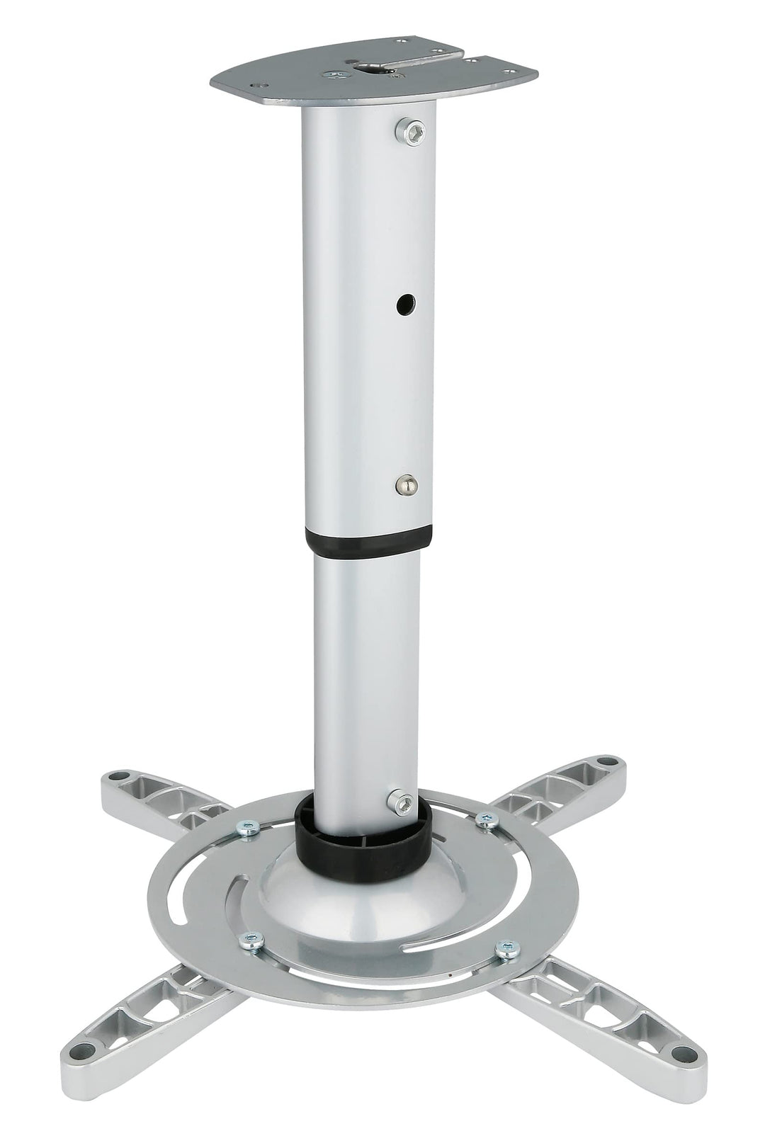 Techly ICA-PM-102S Universal Deckenhalterung für Beamer, ausziehbar, 30-37cm Silber, 30-37cm