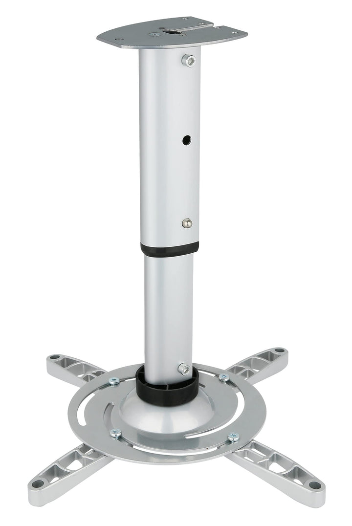 Techly ICA-PM-102S Universal Deckenhalterung für Beamer, ausziehbar, 30-37cm Silber, 30-37cm