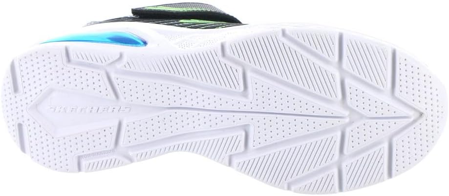 Skechers 403930L BBLM Sneaker, Black Synthetic/Lime Textile/Blue Trim, 28 EU