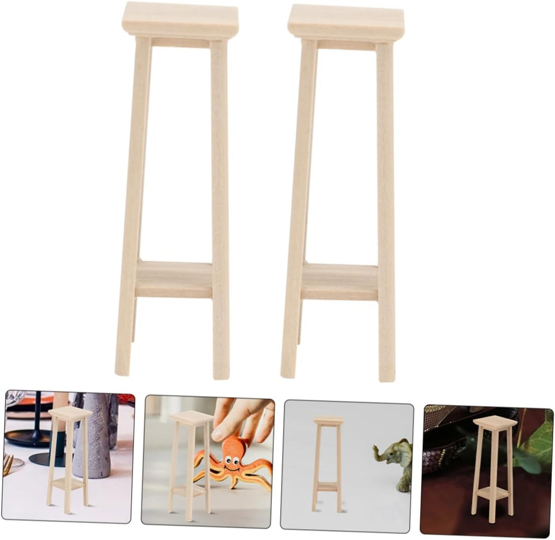 TOYANDONA 3St Mini-Hocker barstuhl bar stühle Barhocker Mini-Verzierung Mini- -Puppenhaus Mini-Blume