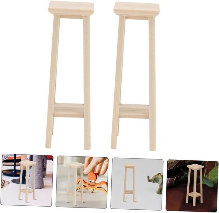 TOYANDONA 3St Mini-Hocker barstuhl bar stühle Barhocker Mini-Verzierung Mini- -Puppenhaus Mini-Blume