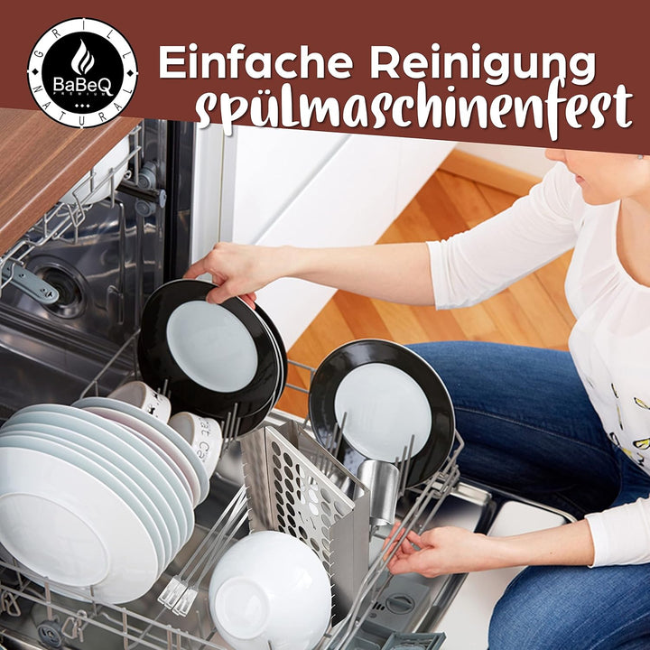 All-in-One Grillhalter aus Edelstahl für Grillspiesse, als Grillkorb, Grillpfanne inkl. Hähnchenbrät