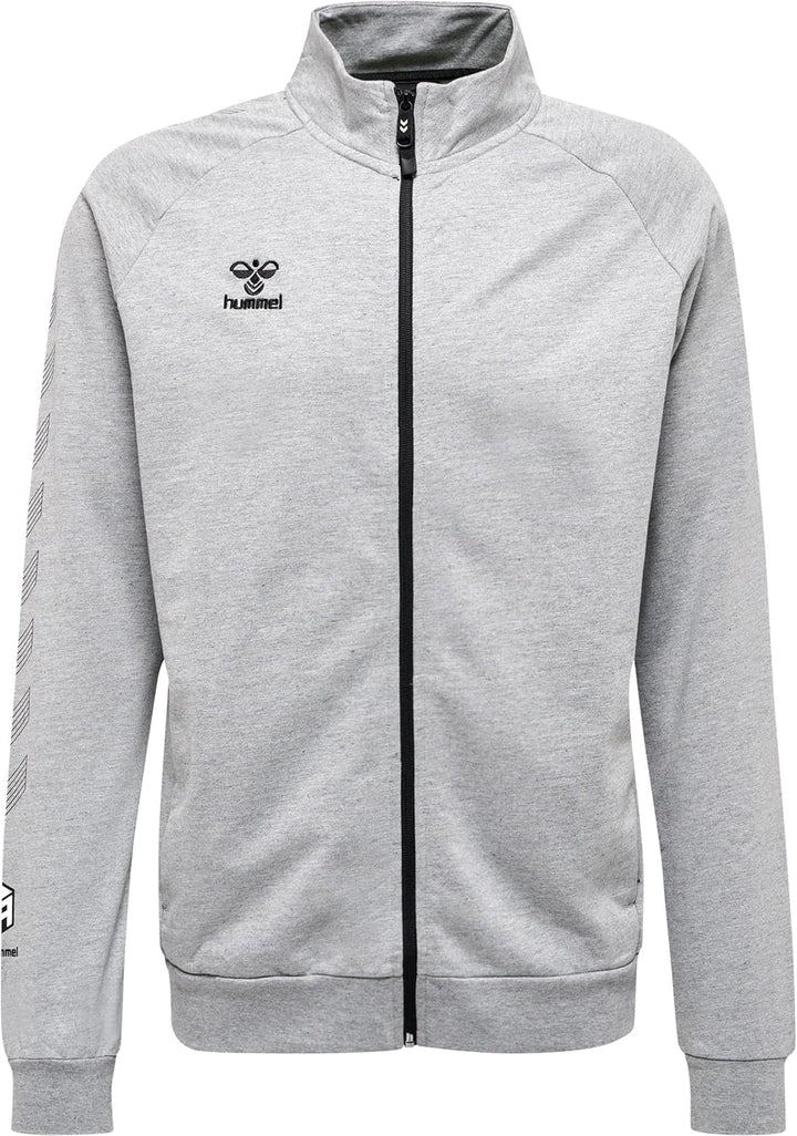 hummel Herren Hmlmove Grid Cot. Zip Jacket jacket M GREY MELANGE, M GREY MELANGE