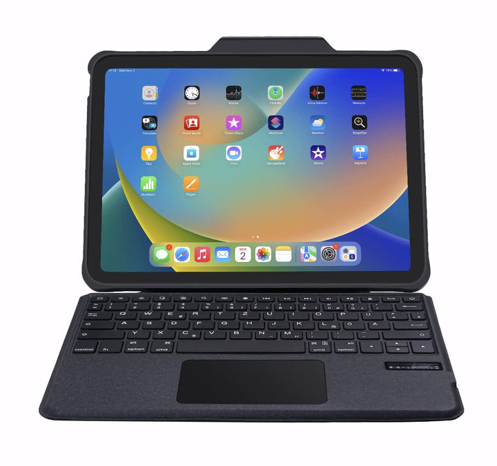 DEQSTER Rugged Touch Keyboard Folio für iPad 10.9" (10. Generation) - Tastatur Hülle - Bluetooth - T