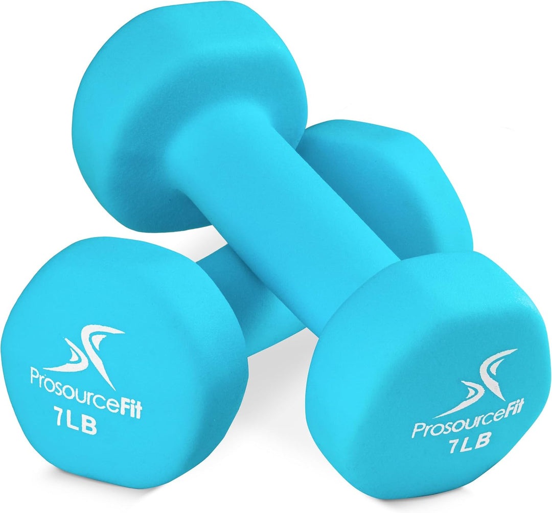 ProsourceFit 2er Set Neopren Kurzhanteln beschichtet für rutschfesten Griff Aqua, Aqua