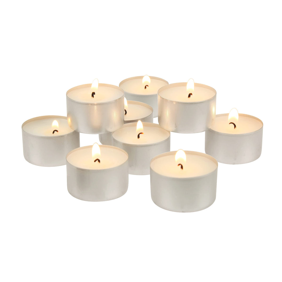 Stonebriar dtl-100–8 Lange Brenndauer Teelicht Kerzen – 8 Stunden – Weiss – Ohne Duft – 100 Pack, we