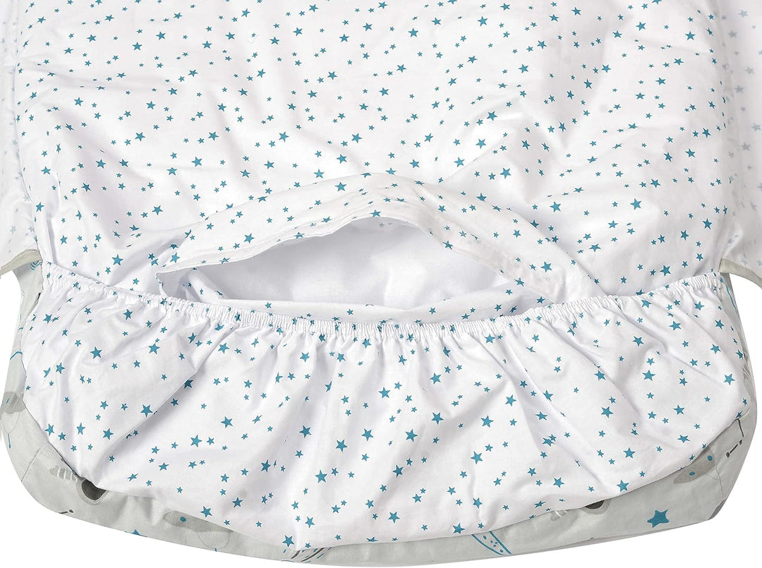 FlyIdeas Next 2 Me Beistellbett Bettwäsche-Set 83x50 cm, 4 STK. Mit Bettdecke - Spannbettlaken Babyb