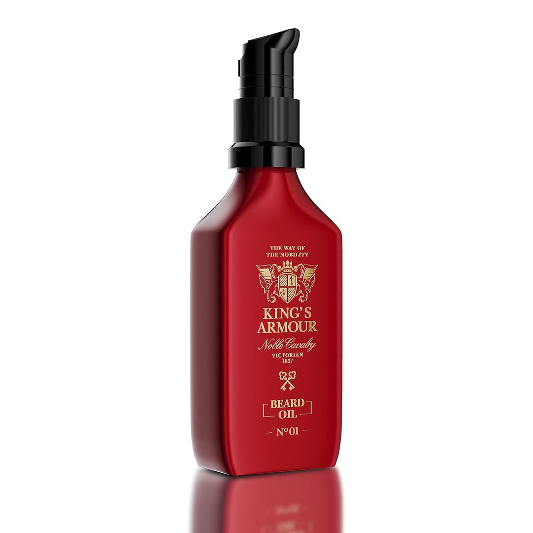 King’s Armour Bartöl (50 ml) – macht weich, stärkt, lässt den Bart wachsen und pflegt ihn – Einzigar