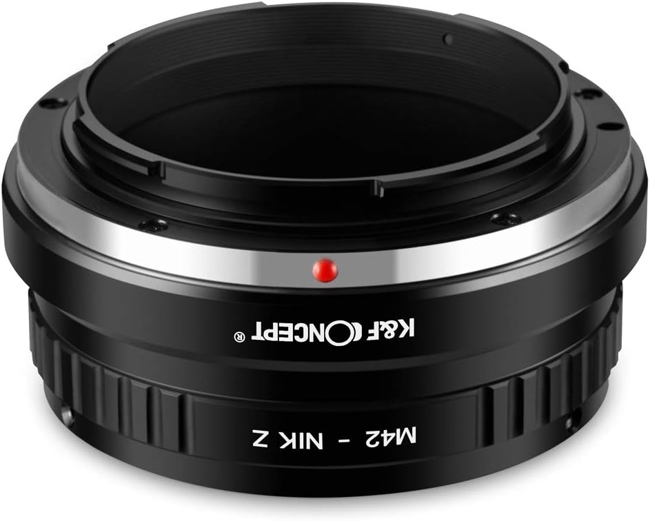 K&F Concept M42-NIK Z Bajonettadapter Objektiv Ring für M42 Objektiv auf Nikon Z 7 und Nikon Z 6 Spi